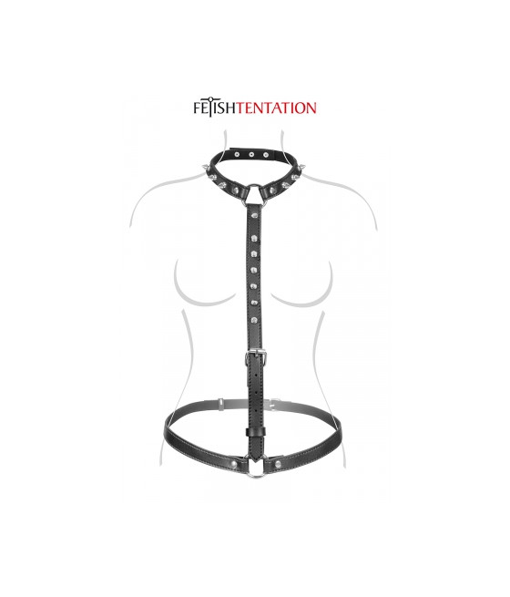 Harnais buste à pointes - Fetish Tentation