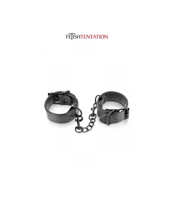 Menottes simili cuir ajustables - Fetish Tentation
