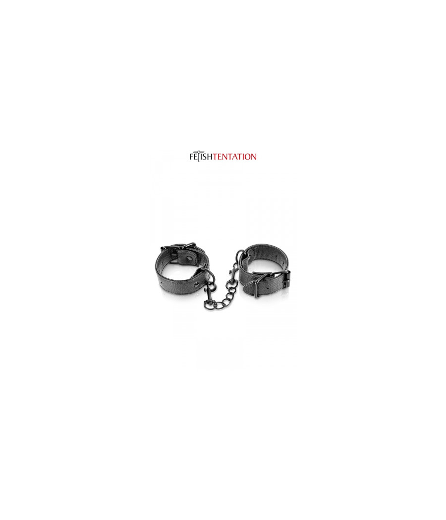 Menottes simili cuir ajustables - Fetish Tentation Menottes simili cuir ajustables - Fetish Tentation