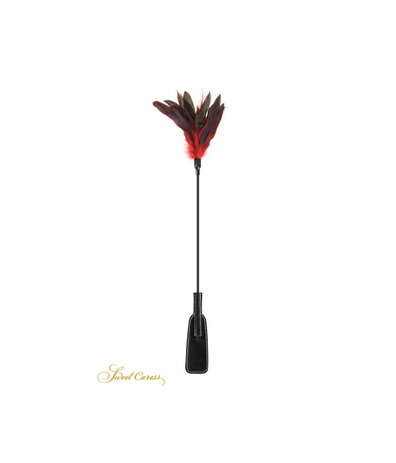 Tapette à plumes rouges et noires - Sweet caress