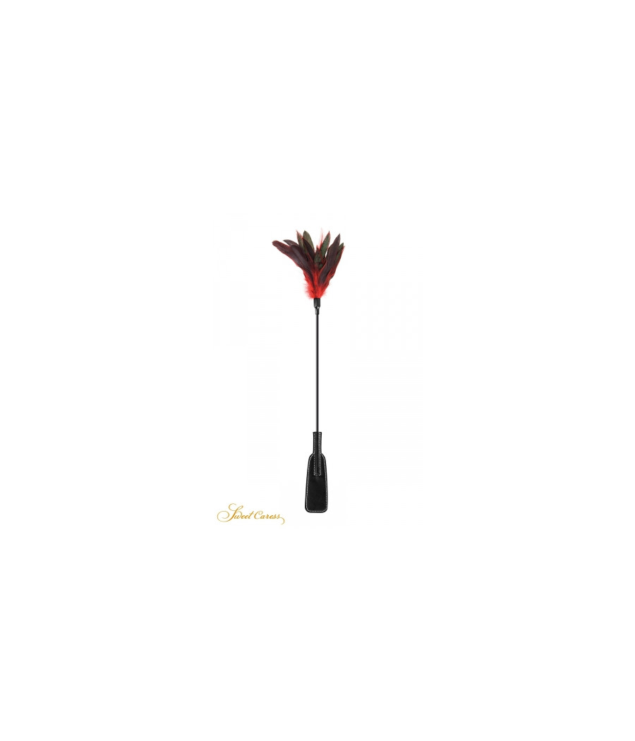 Tapette à plumes rouges et noires - Sweet caress Tapette à plumes rouges et noires - Sweet caress
