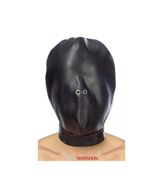 Cagoule BDSM fermée simili cuir - Fetish Tentation