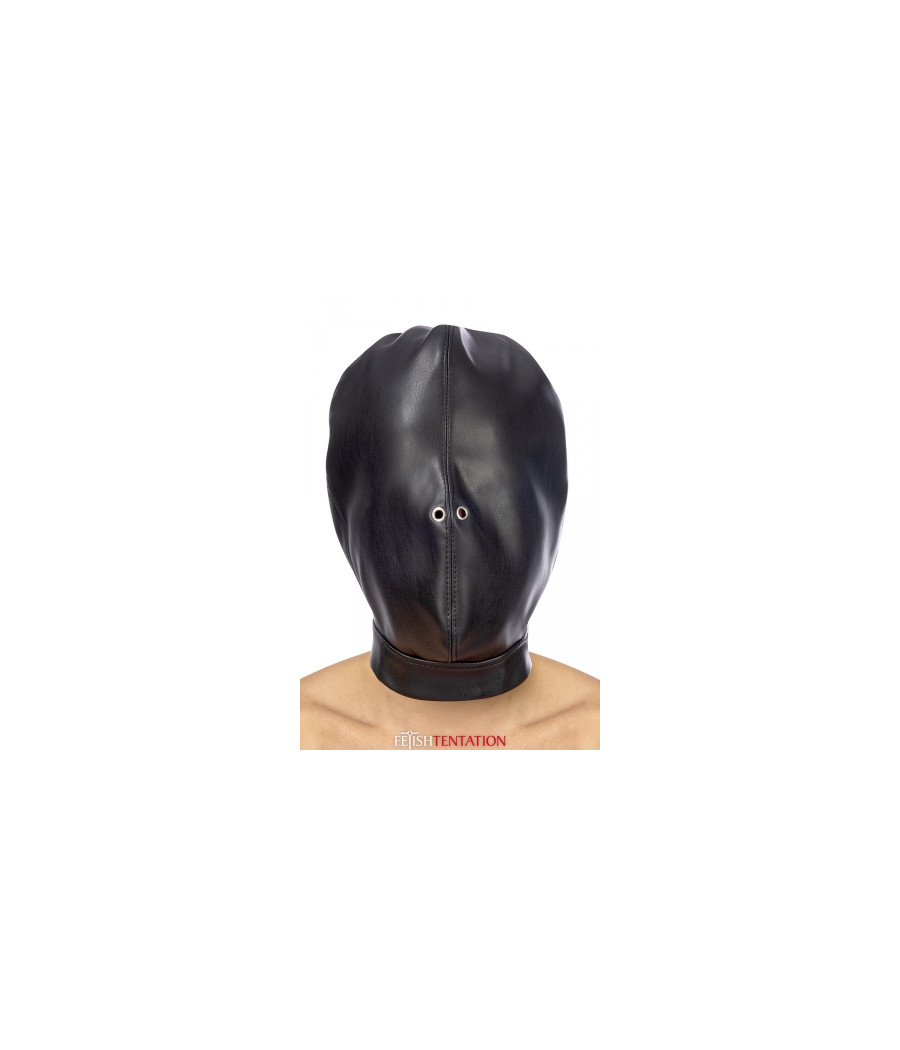Cagoule BDSM fermée simili cuir - Fetish Tentation Cagoule BDSM fermée simili cuir - Fetish Tentation