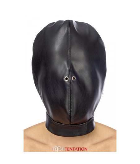 Cagoule BDSM fermée simili cuir - Fetish Tentation
