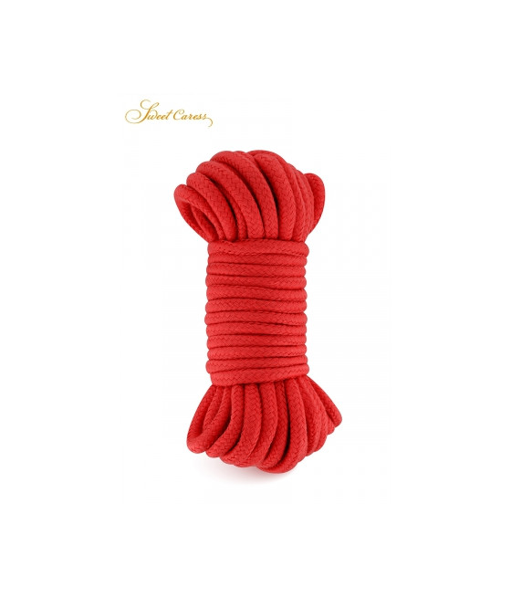 Corde de bondage rouge 10m - Sweet Caress