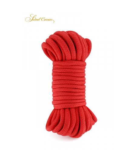 Corde de bondage rouge 10m - Sweet Caress