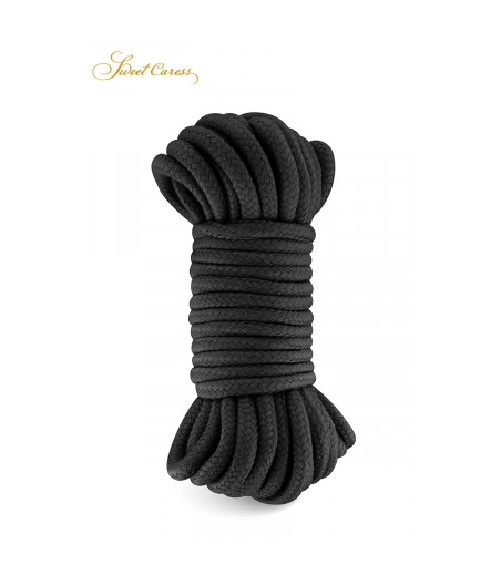 Corde de bondage noire 10m - Sweet Caress