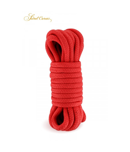 Corde de bondage rouge 5m - Sweet Caress