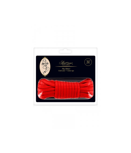 Corde de bondage rouge 5m - Sweet Caress