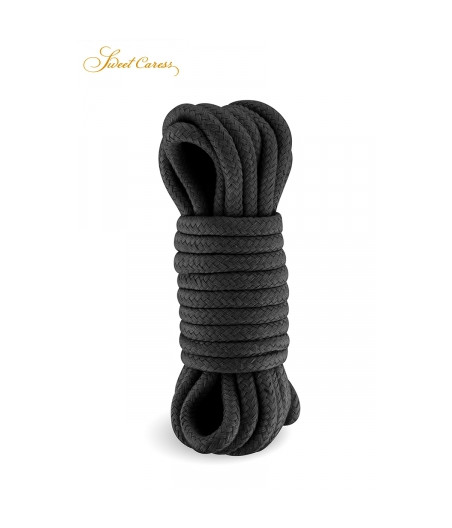 Corde de bondage noire 5m - Sweet Caress