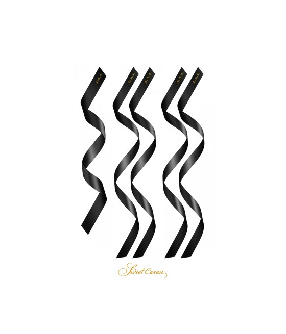 5 liens satin noir - Sweet Caress