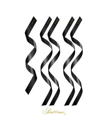 5 liens satin noir - Sweet Caress