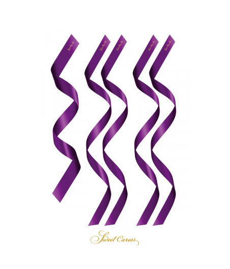 5 liens satin pourpre - Sweet Caress