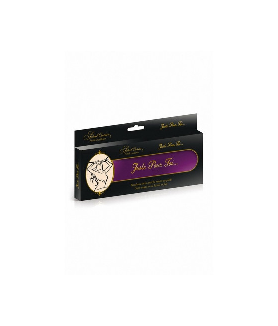 2 liens BDSM satin pourpre - Sweet Caress