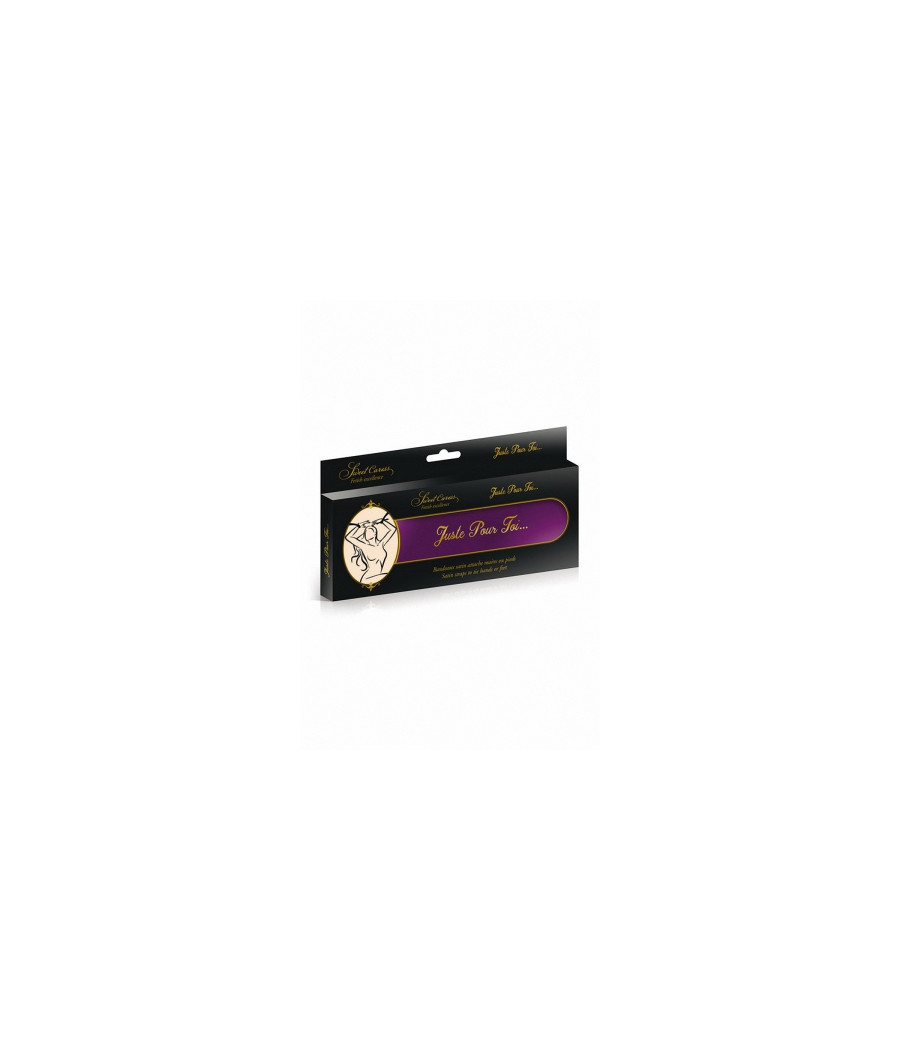 2 liens BDSM satin pourpre - Sweet Caress