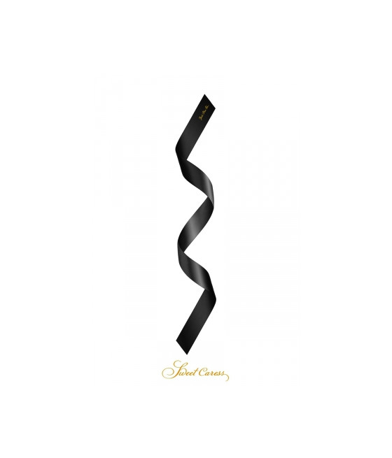 Bandeau BDSM satin noir - Sweet Caress