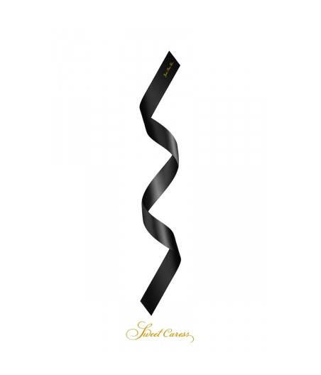 Bandeau BDSM satin noir - Sweet Caress