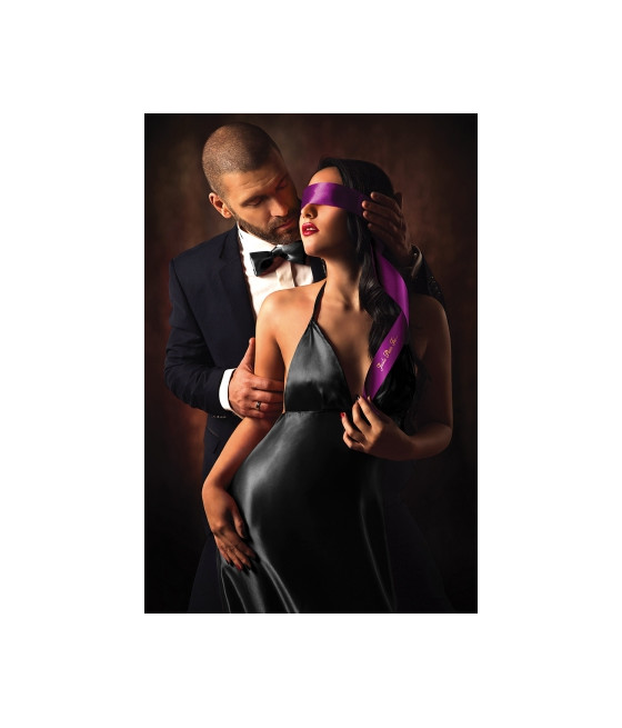 Bandeau BDSM satin pourpre - Sweet Caress