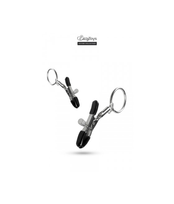 Pinces à tétons avec anneau - Easytoys Fetish Collection