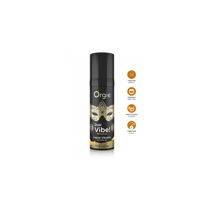 Gel d'excitation Dual Vibe Pina Colada Liquid Vibrator