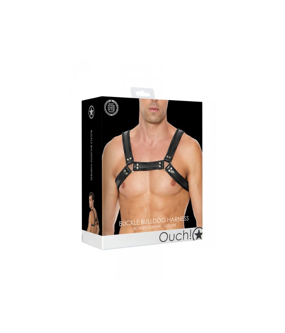Harnais Buckle Bulldog noir - Ouch!