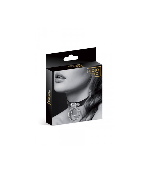 Collier Fetish avec double  anneau - Bijoux pour Toi
