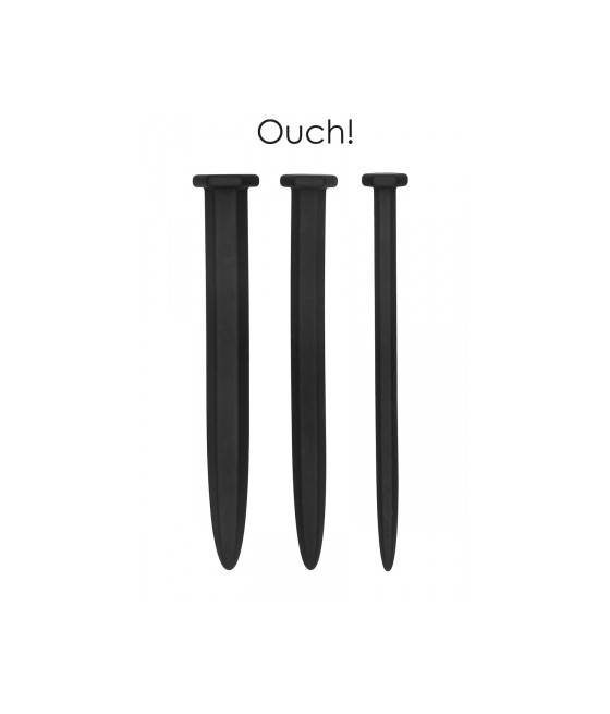 Set de 3 plugs urétraux Grands clous - Ouch!