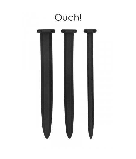 Set de 3 plugs urétraux Grands clous - Ouch!