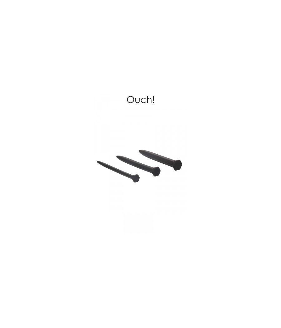 Set de 3 plugs urétraux Grands clous - Ouch!