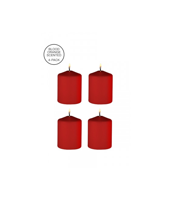 4 bougies SM rouges parfumées - Ouch!