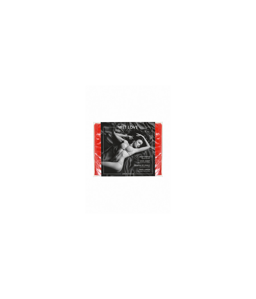 Drap Vinyle rouge 220 x 200 cm - Fetish Tentation