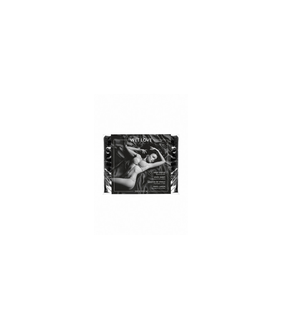 Drap Vinyle noir 220 x 200 cm - Fetish Tentation