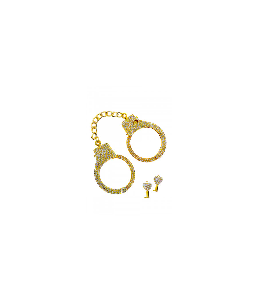Menottes dorées et strass - Taboom Bondage Menottes dorées et strass - Taboom Bondage
