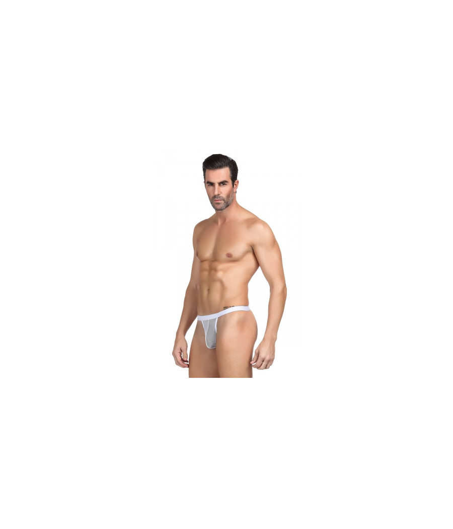 String homme blanc résille String homme blanc résille