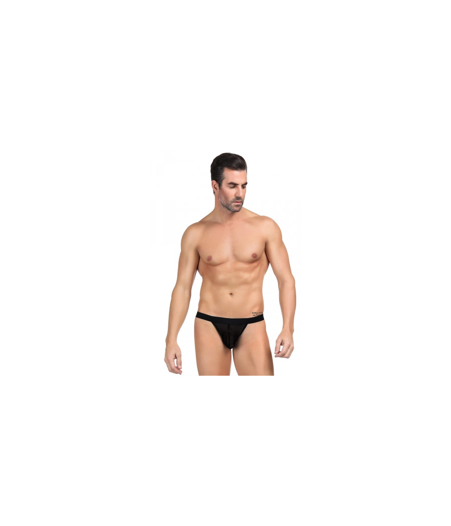 String homme noir résille String homme noir résille