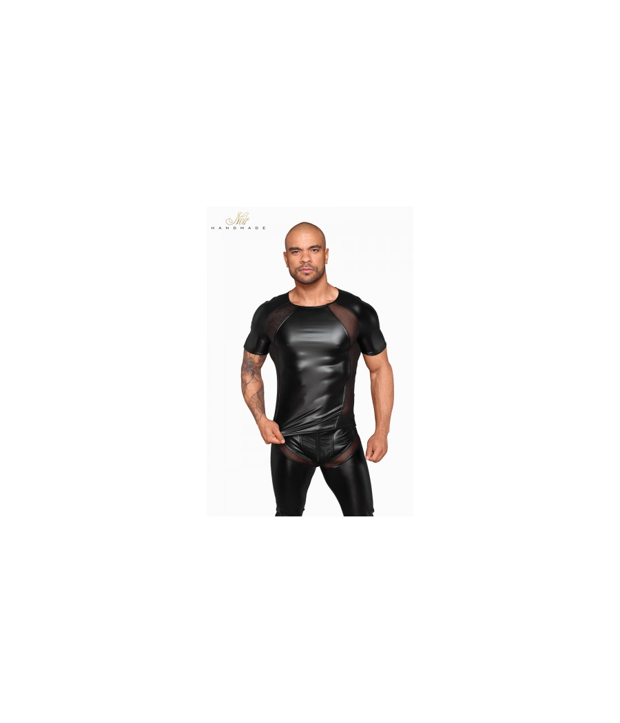T-shirt wetlook et filet H056 T-shirt wetlook et filet H056