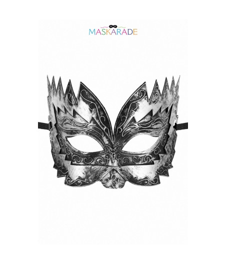Masque semi-rigide argenté Don Giovanni