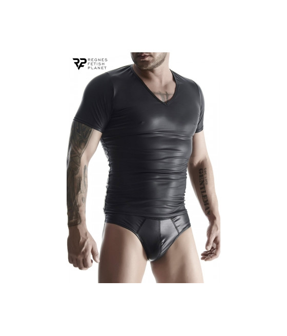 T-shirt wetlook noir - Regnes