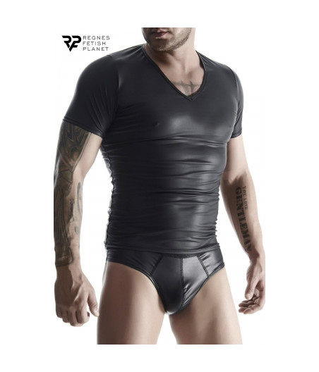 T-shirt wetlook noir - Regnes
