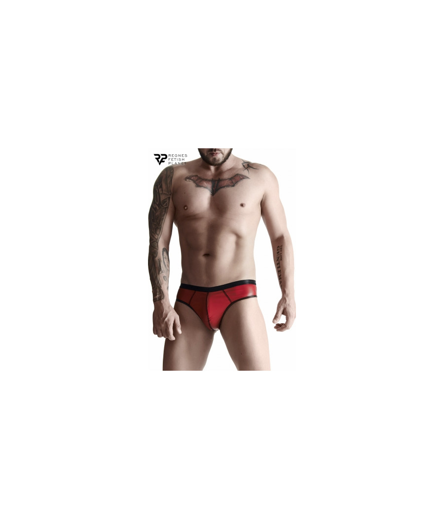 Slip rouge wetlook - Regnes Slip rouge wetlook - Regnes