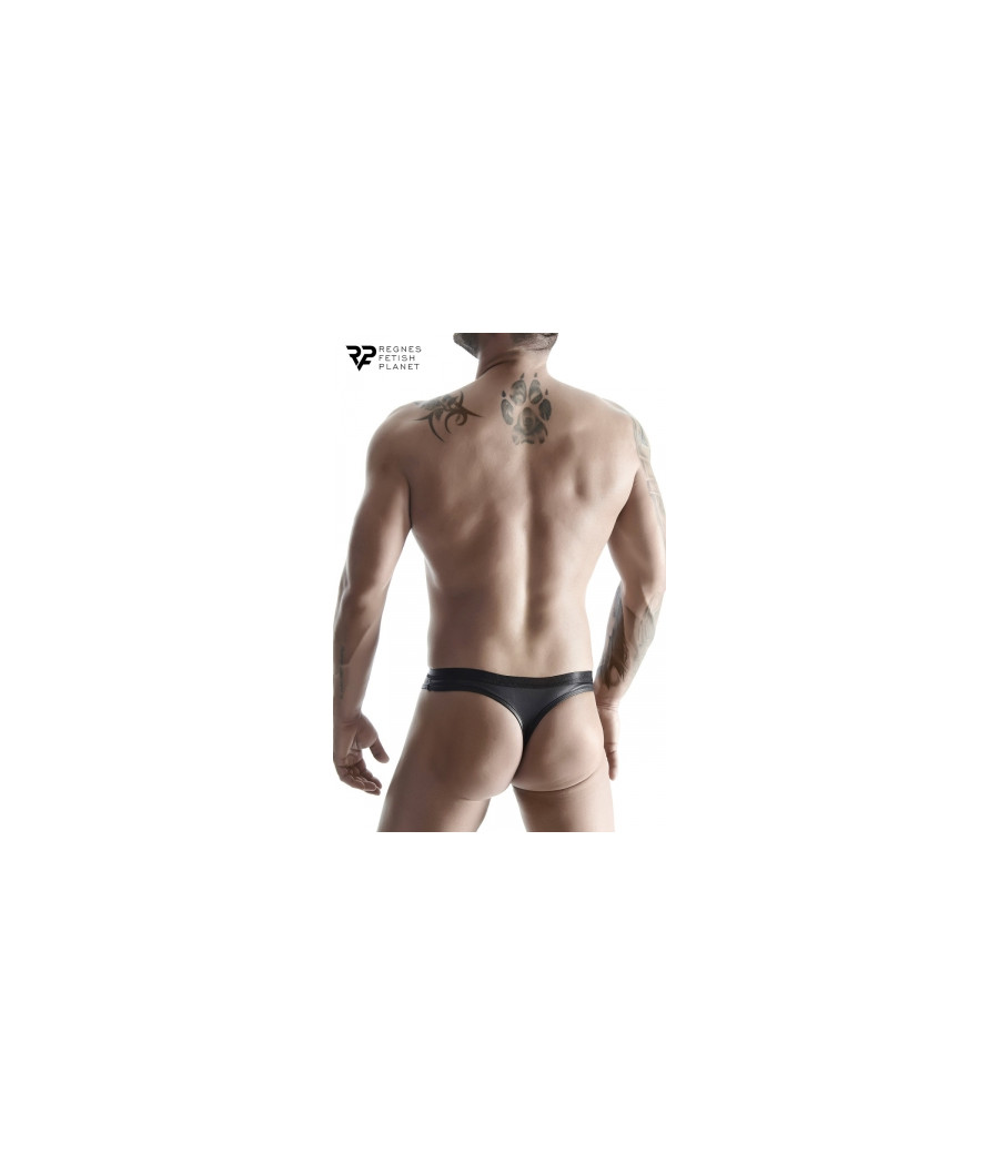 String wetlook noir - Regnes