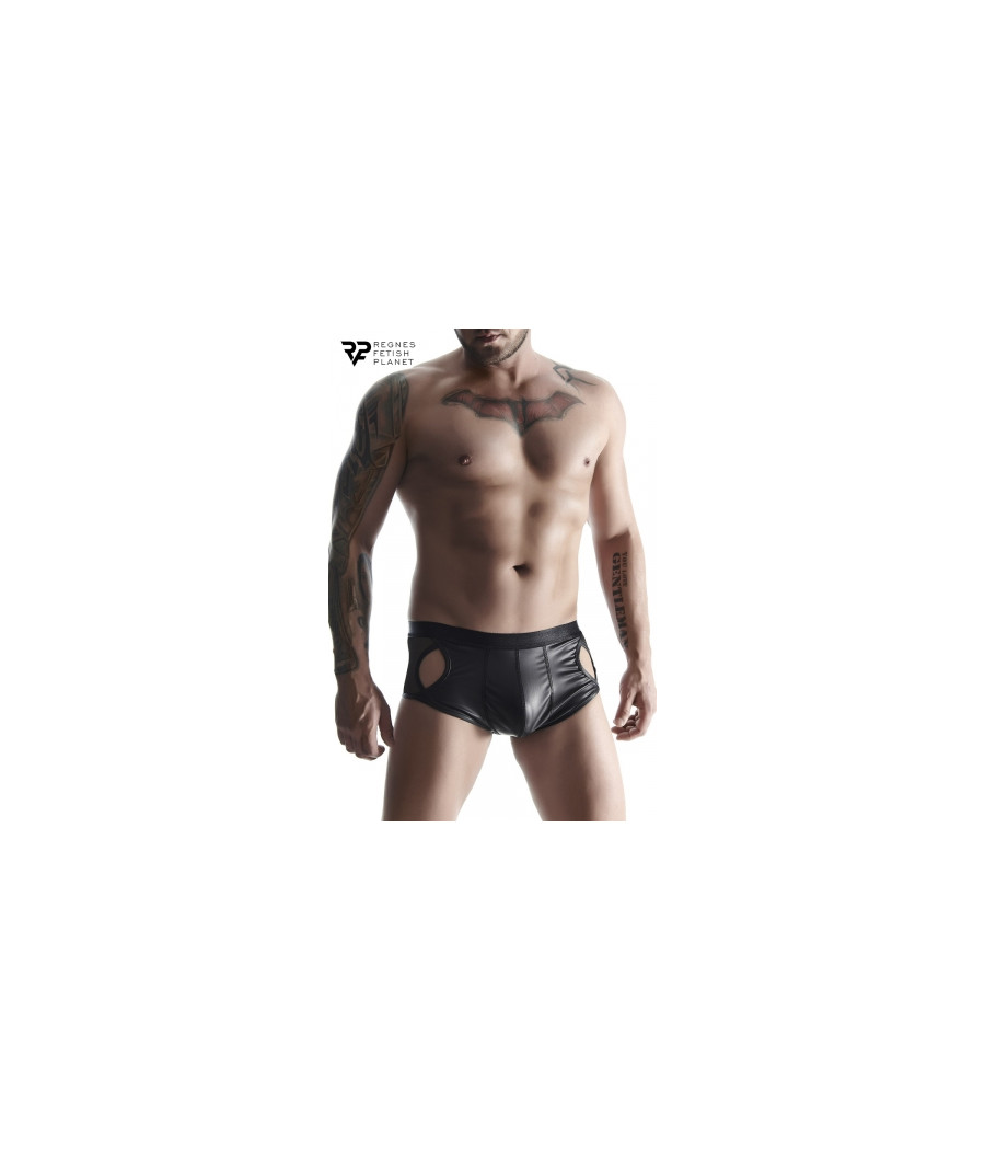 Shorty ouvert noir wetlook - Regnes Shorty ouvert noir wetlook - Regnes