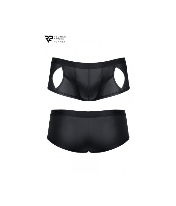 Shorty ouvert noir wetlook - Regnes