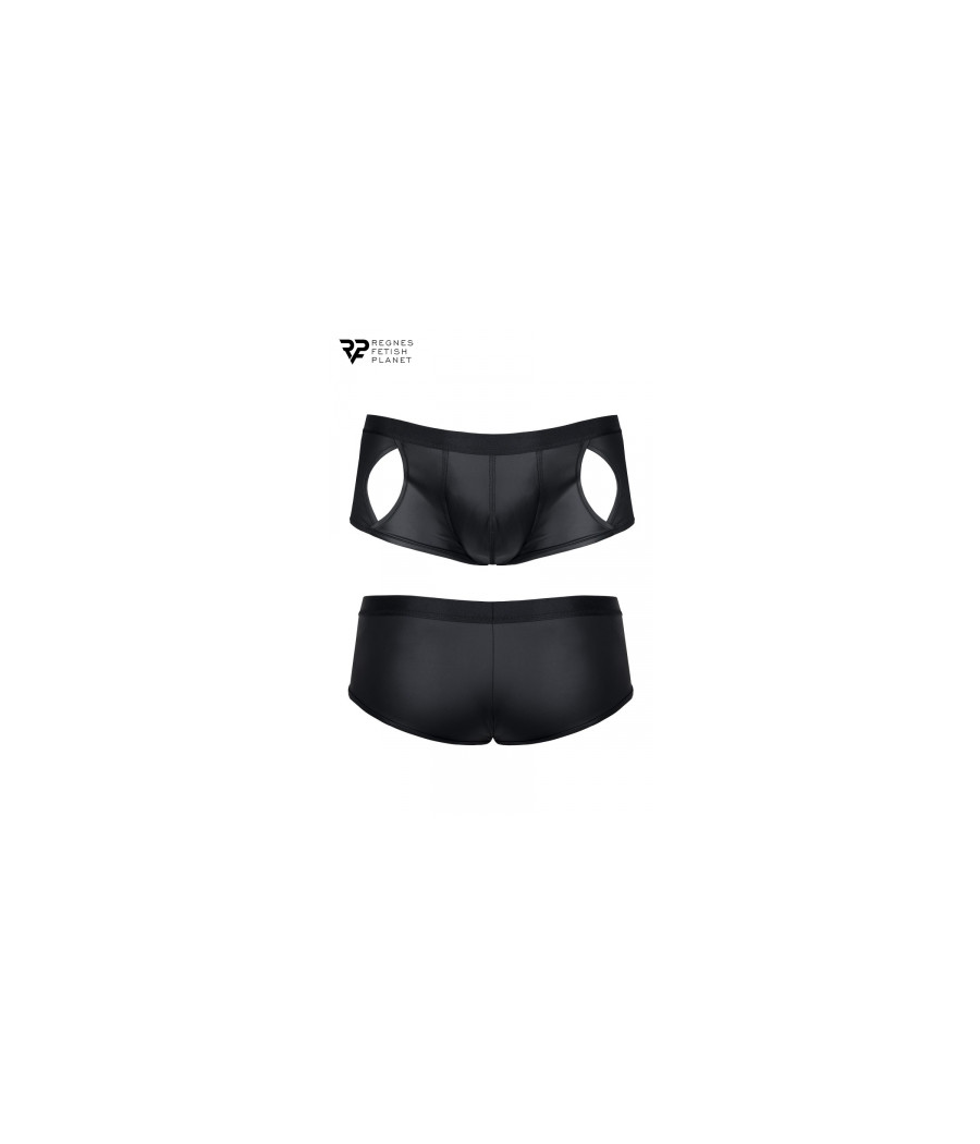 Shorty ouvert noir wetlook - Regnes