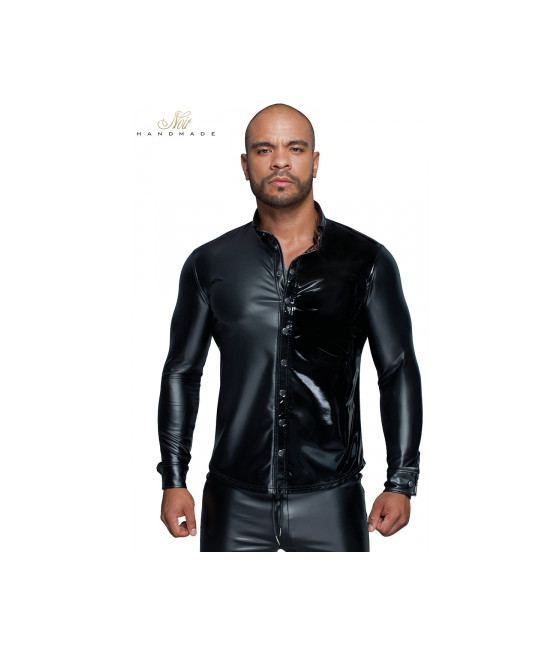 Chemise wetlook et vinyle H064