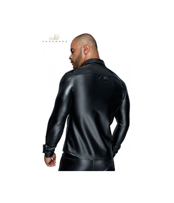 Chemise wetlook et vinyle H064