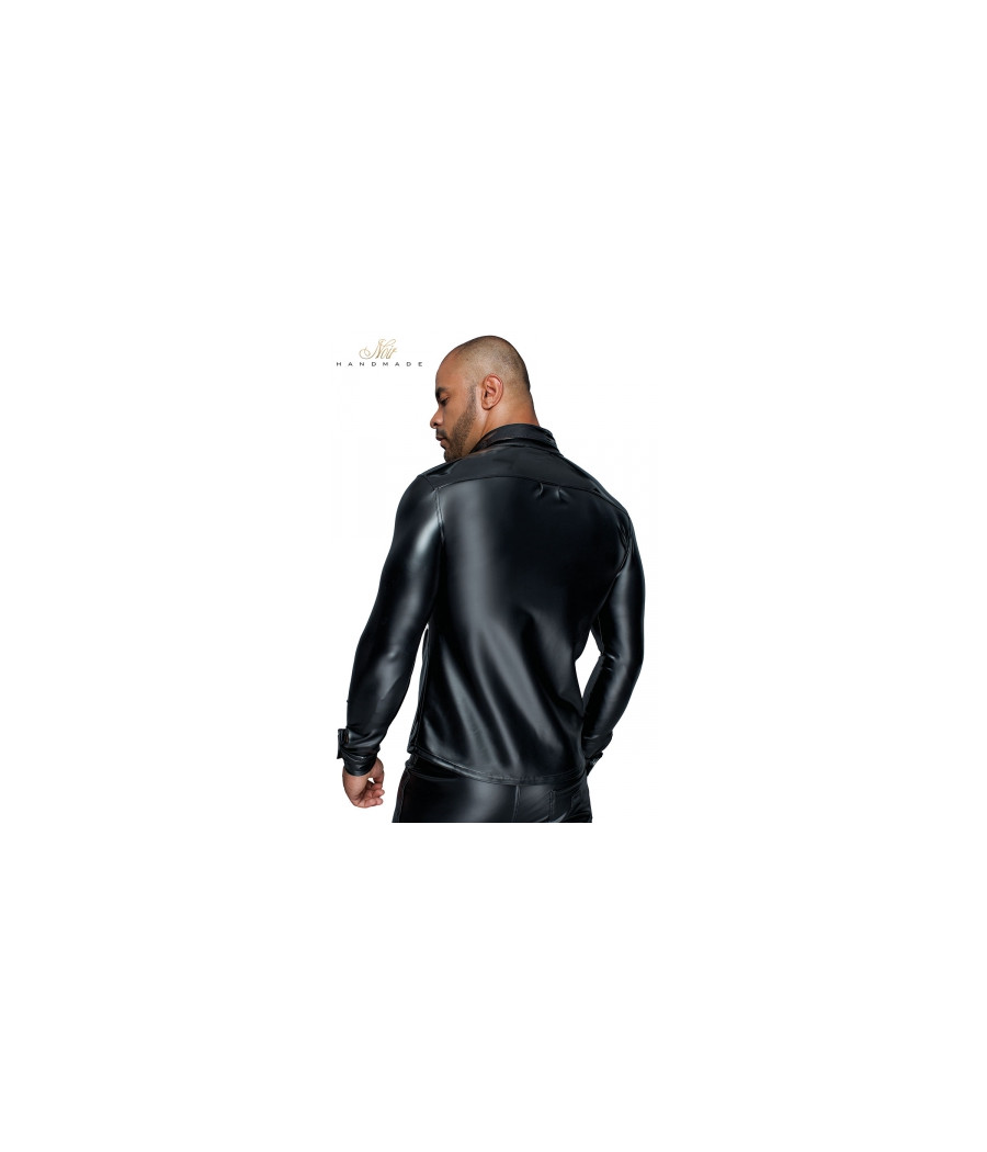 Chemise wetlook et vinyle H064