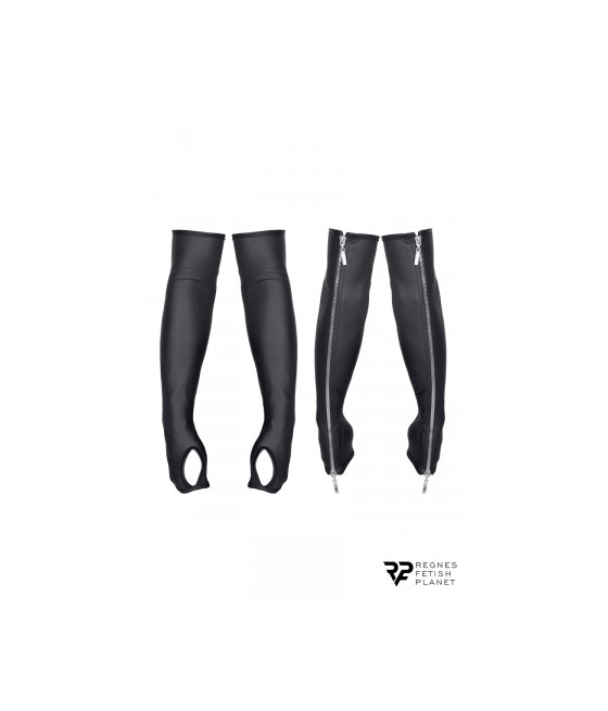 Gants longs en wetlook avec fermetures éclair - Regnes