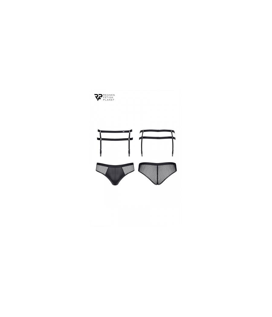 Porte-jarretelles et slip noir - Regnes