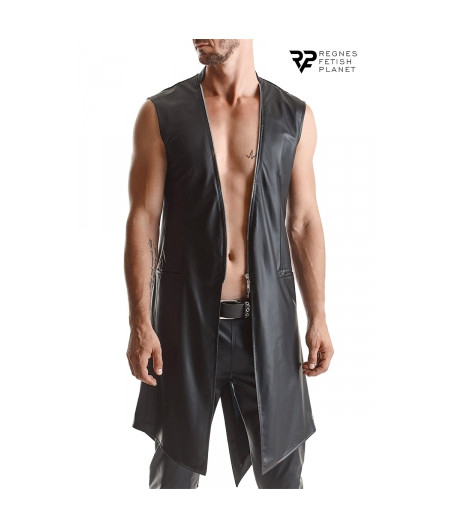 Veste longue sans manche wetlook Marco - Regnes